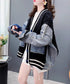 Denim patchwork cardigan